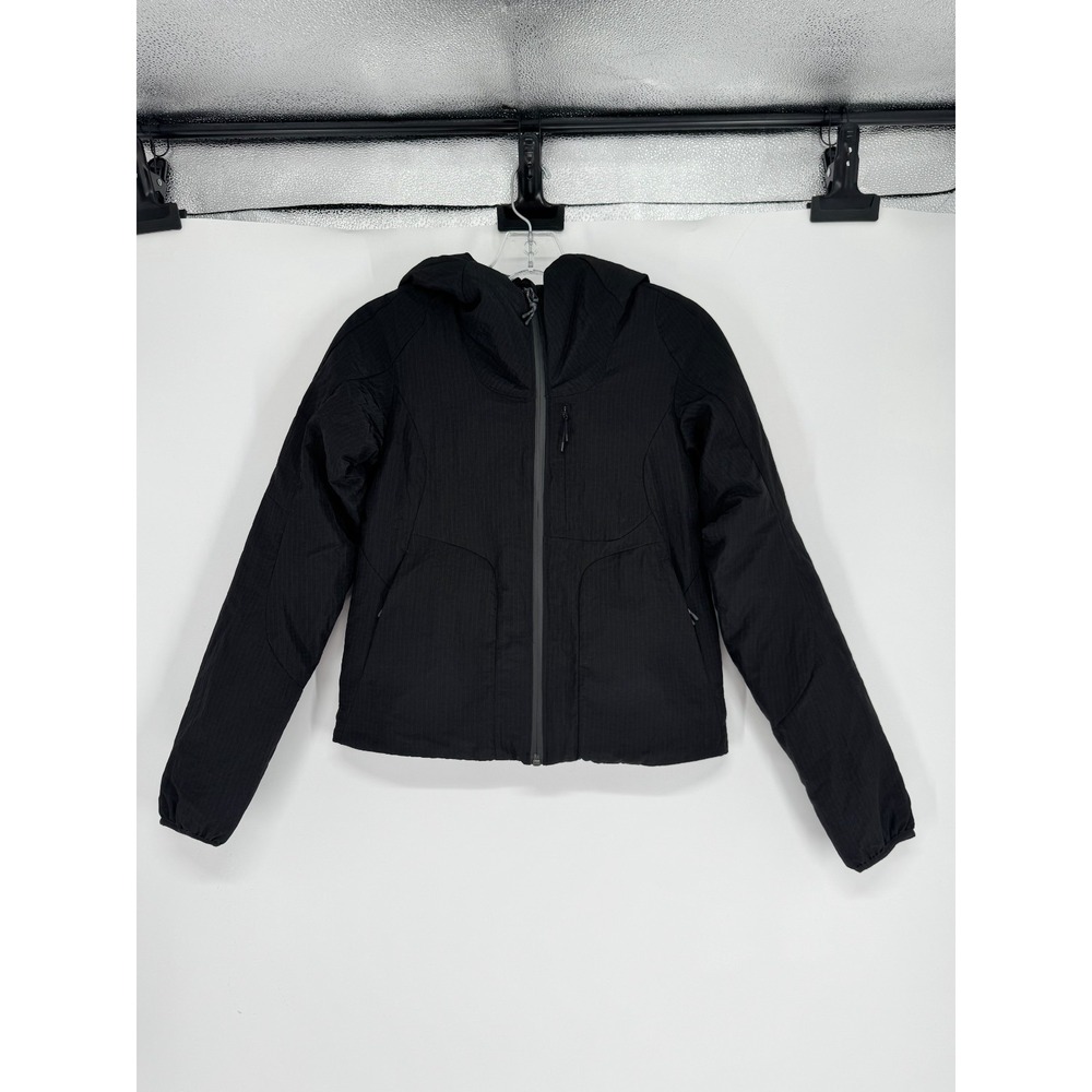 Lululemon Lightweight Insulated Hiking Jacket Ripstop Hooded Womens Size 0 Black